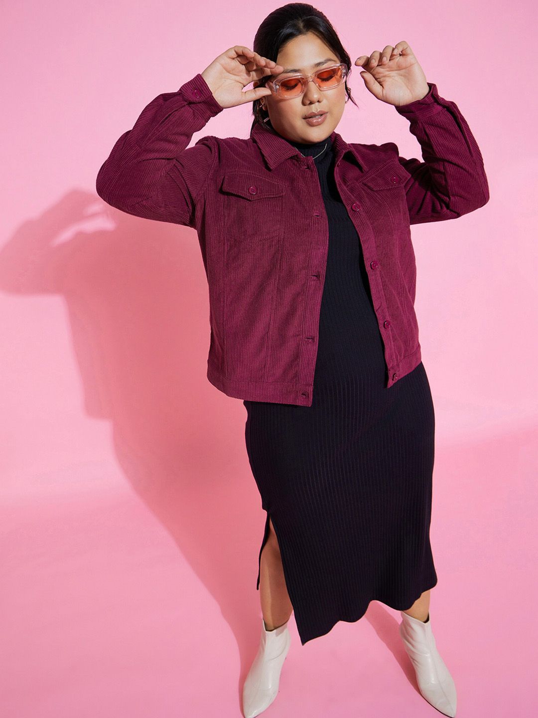 SASSAFRAS Curve Striped Corduroy Tailored Jacket
