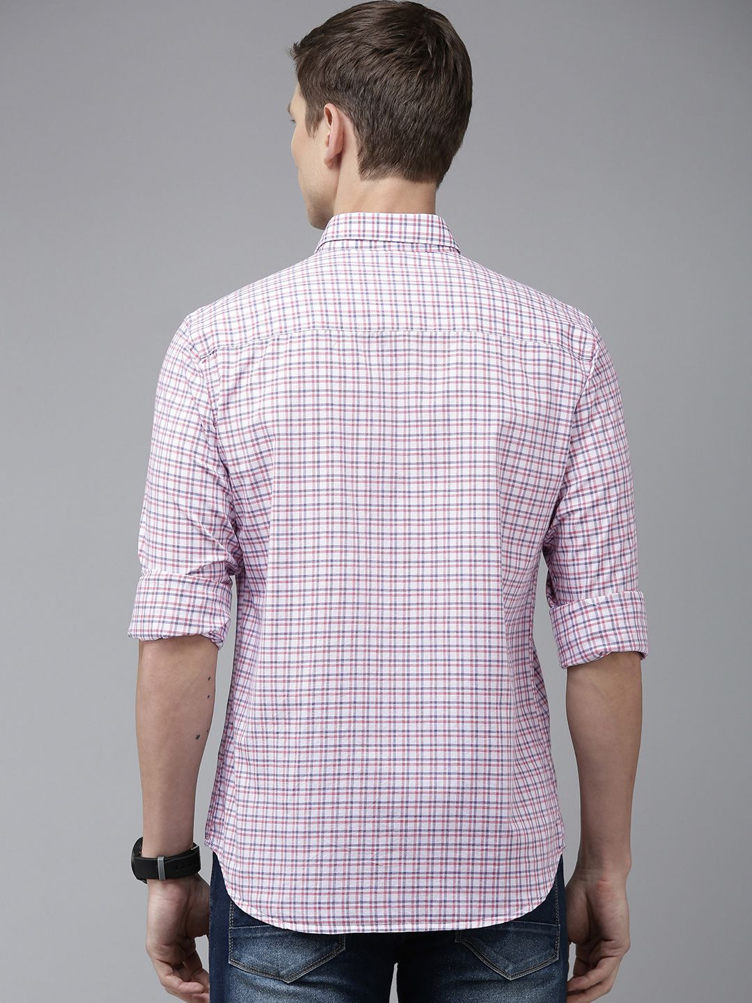 Park Avenue Pure Cotton Slim Fit Checked Casual Shirt