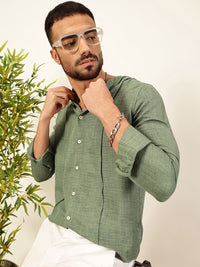 Thomas Scott Men Premium Slim Fit Textured Casual Shirt