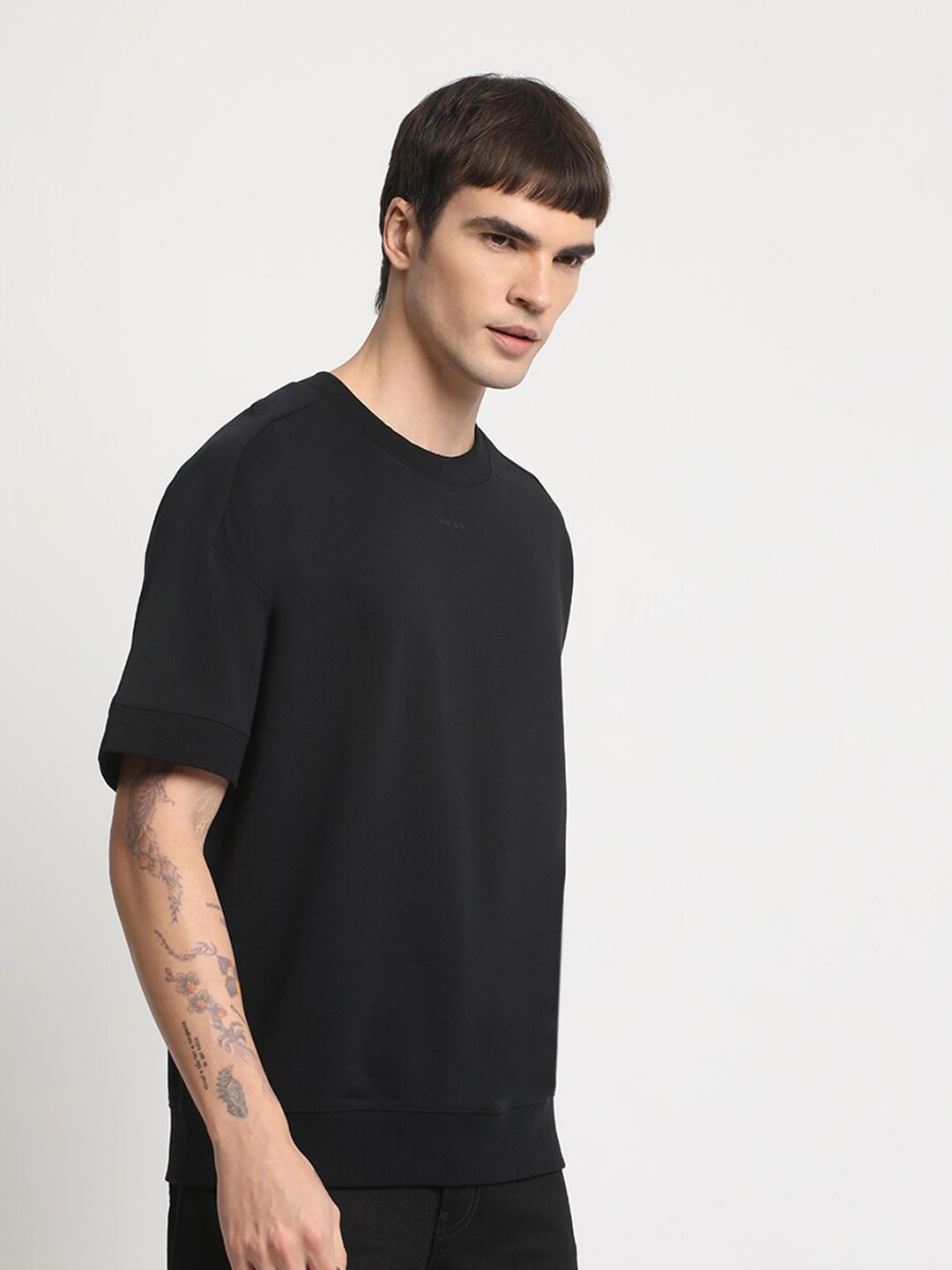 THE BEAR HOUSE Drop Shoulder Pure Cotton Relaxed Fit T-shirt