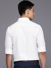 Raymond Slim Fit Self Striped Pure Cotton Formal Shirt