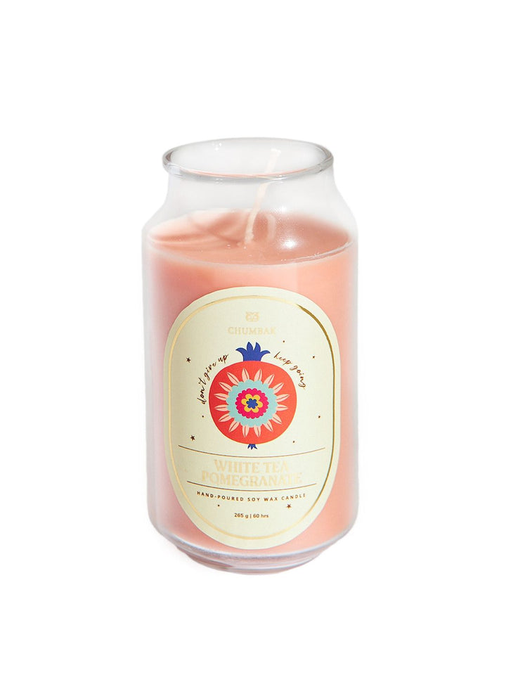 Chumbak Orange & White Tea & Pomegranate Scented Jar Candle