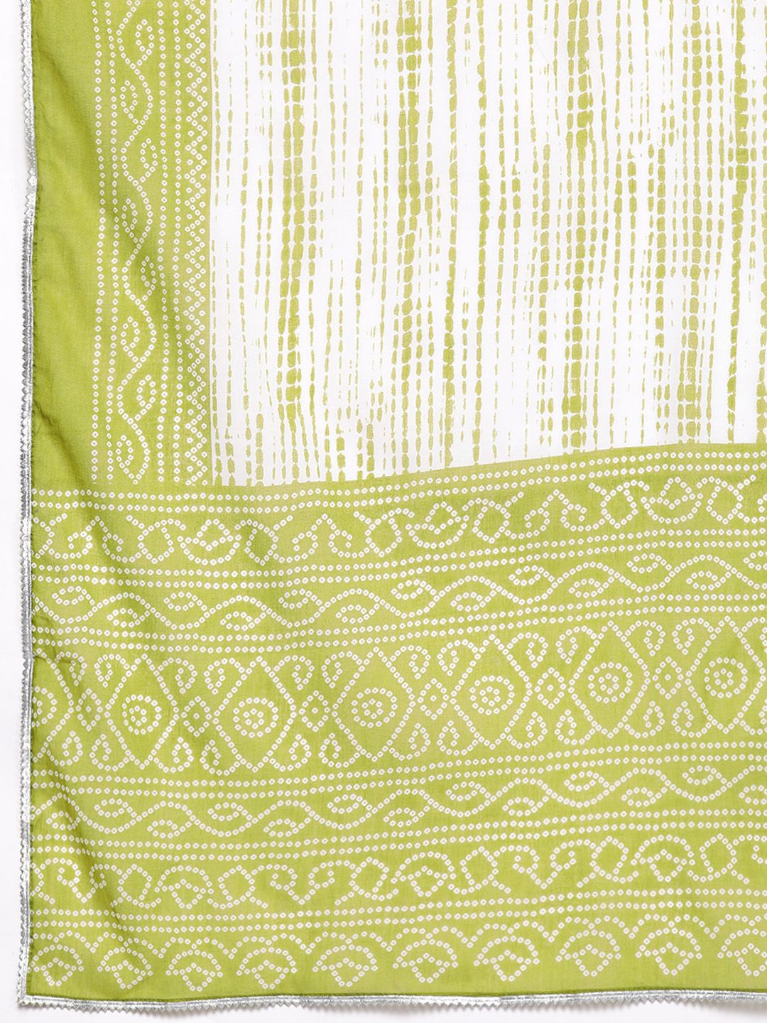 EXTRA LOVE BY LIBAS Plus Size Bandhani Printed Gotta Patti Pure Cotton Kurta Set