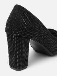 Lino Perros Embellished Party Block Heeled Pumps