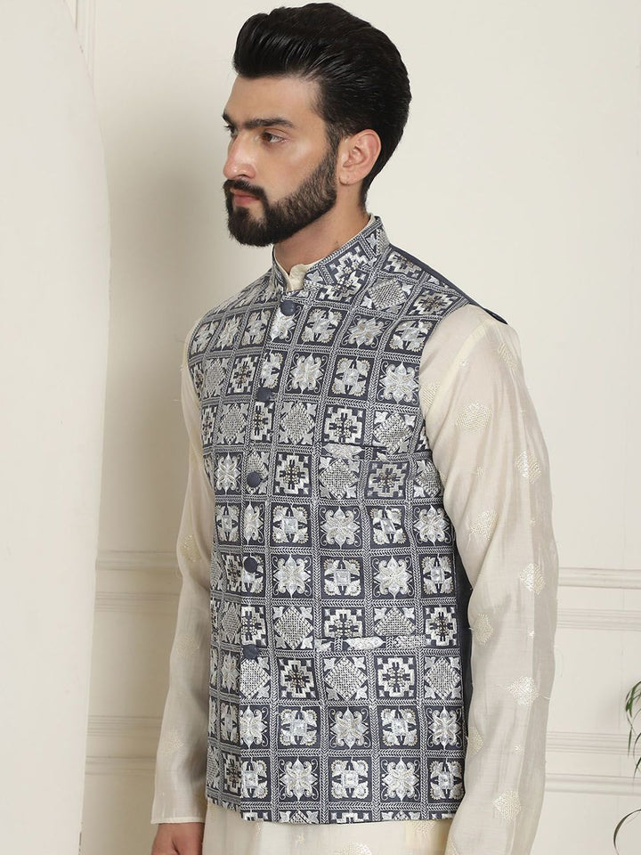 SOJANYA Jaket Nehru Sulam Lelaki