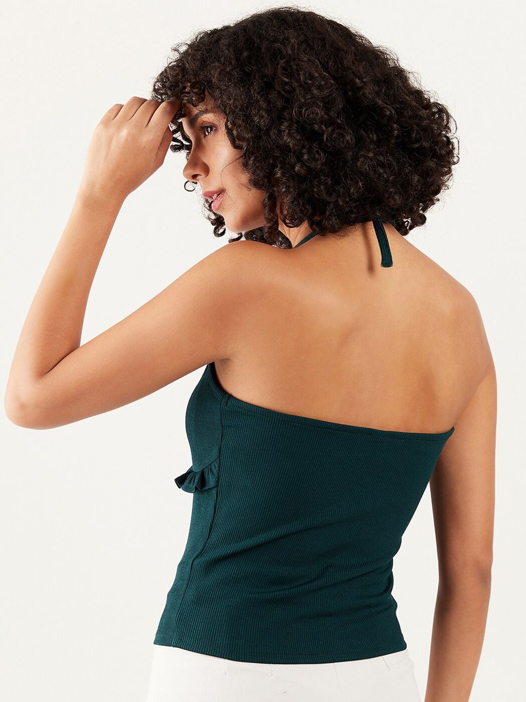 Athena Halter Neck Ruffles Regular Top