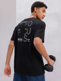 HRX by Hrithik Roshan Typography Printed Drop-Shoulder Sleeves Training T-shirt