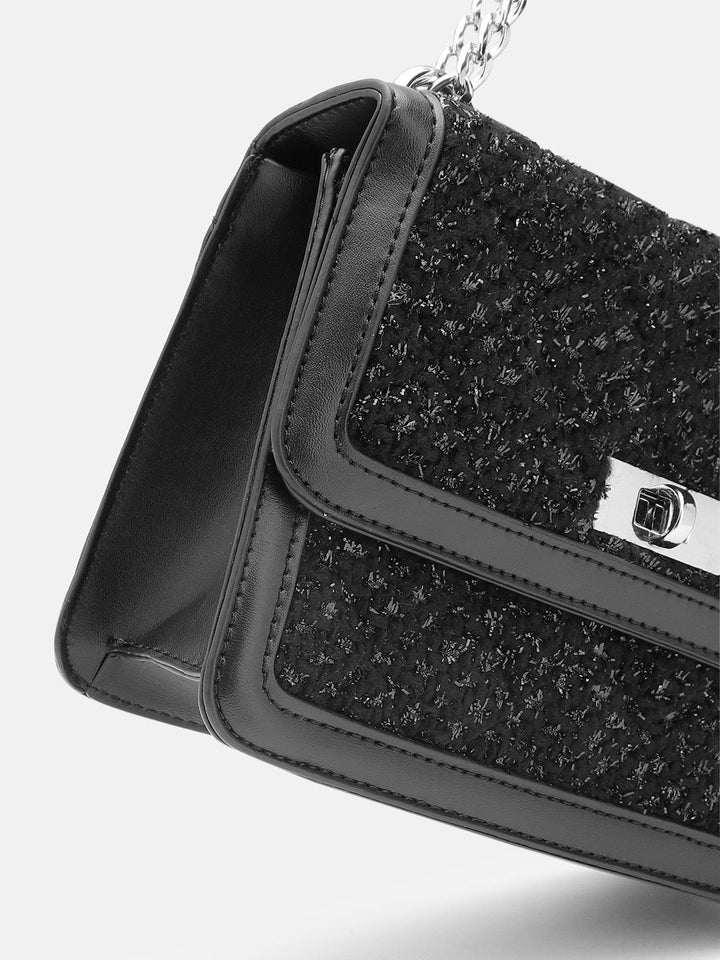 Lino Perros Structured Sling Bag with Quilted Detail