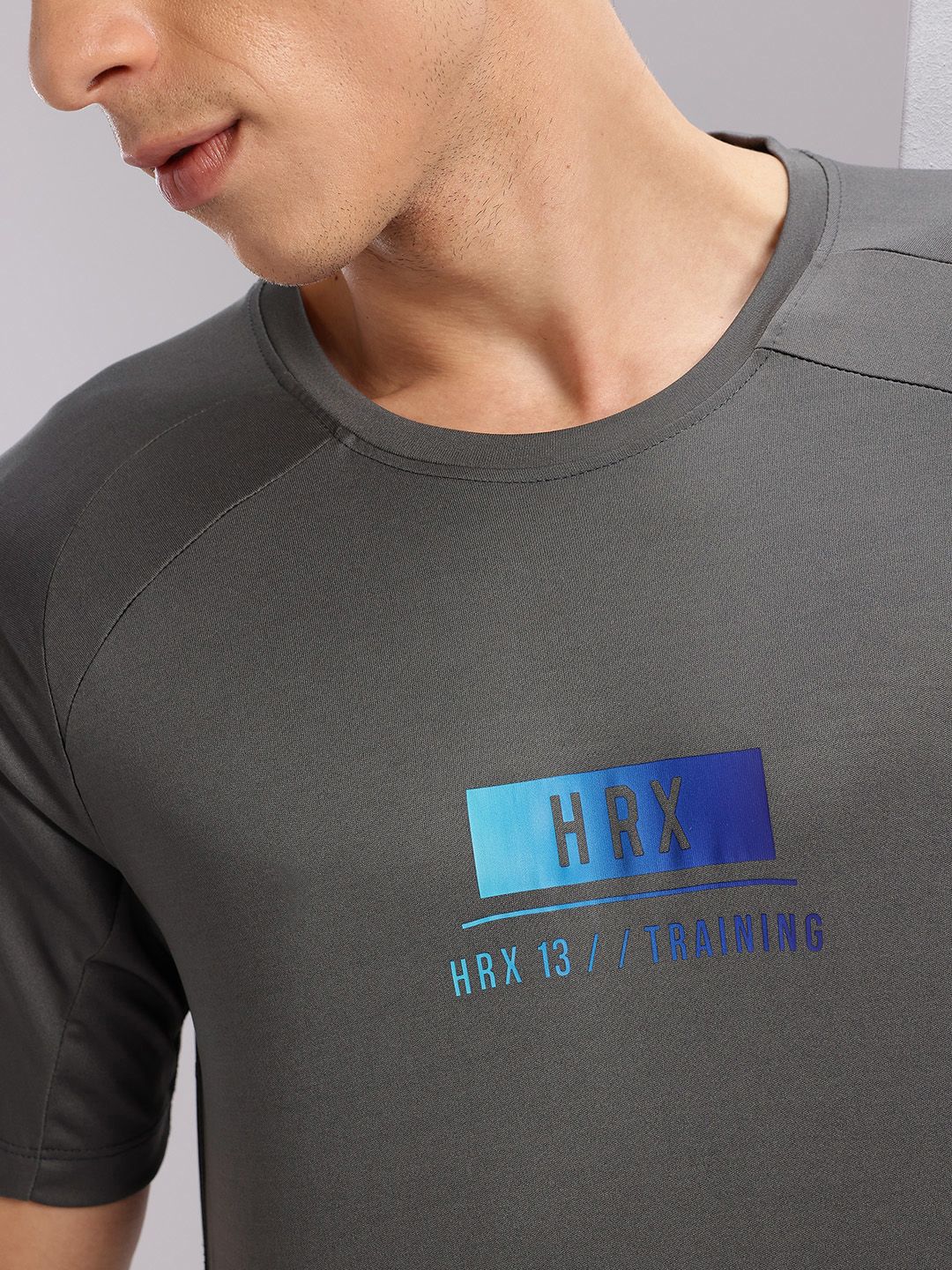 HRX by Hrithik Roshan Brand Logo Print Rapid-Dry Training T-shirt
