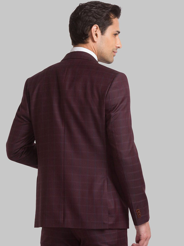 Park Avenue Men Checked Single Breasted Two Piece Formal Suit