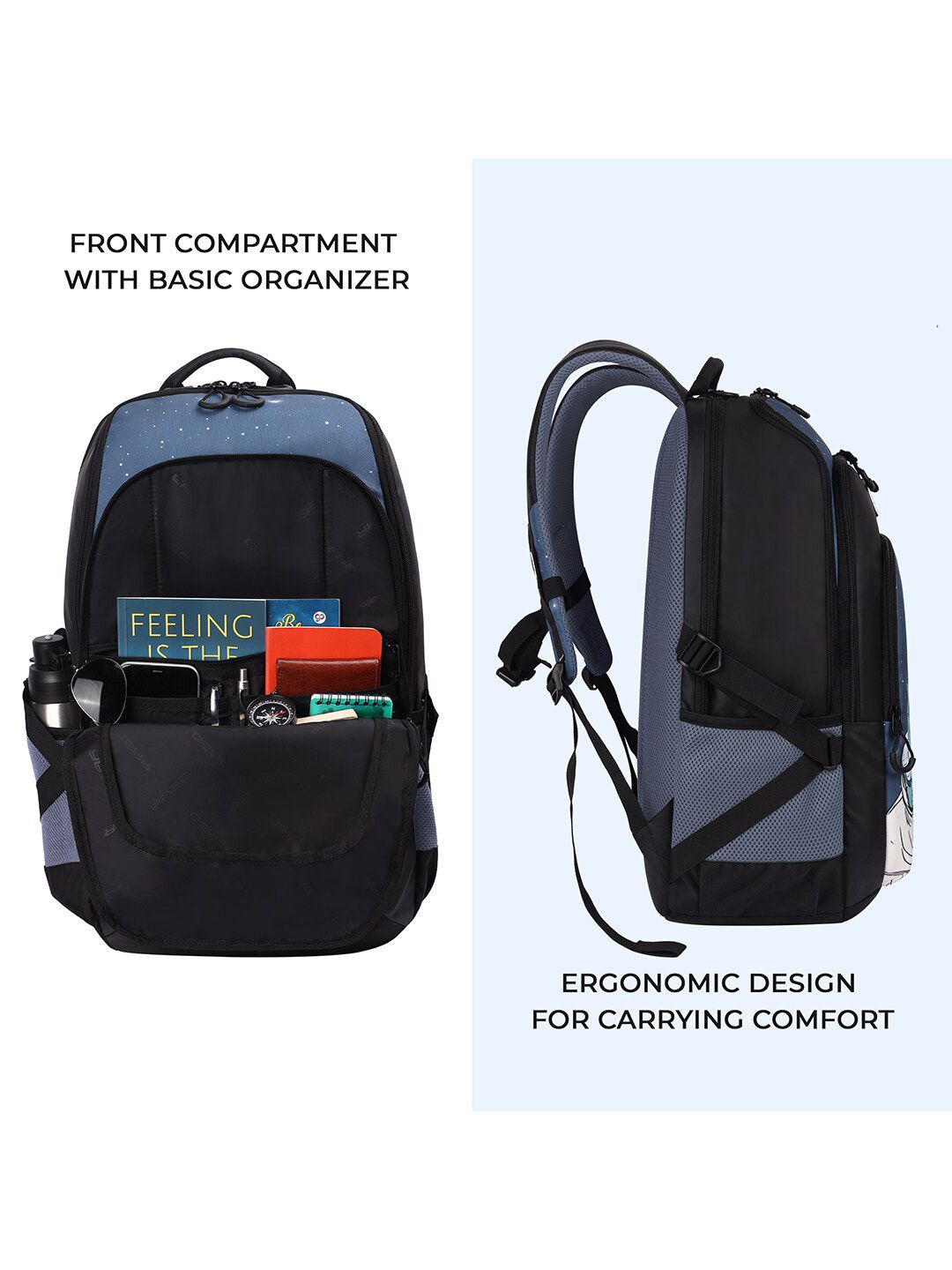 Gear Boys Astronomer Printed Backpack with Compression Straps
