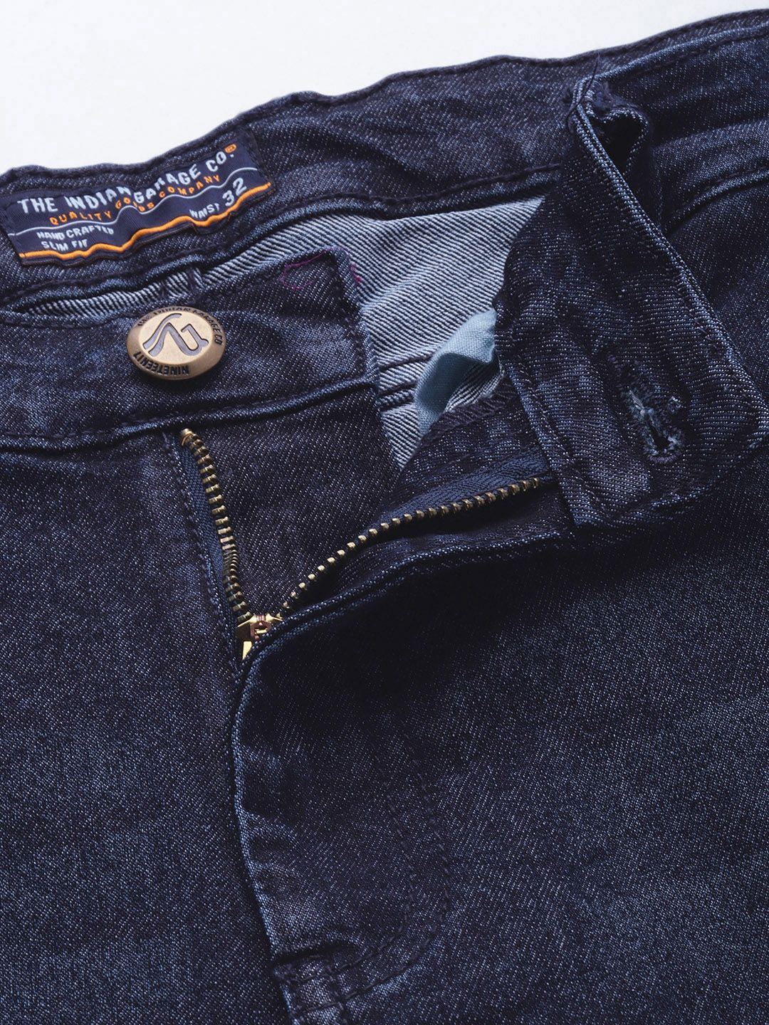 The Indian Garage Co Men Blue Slim Fit Stretchable Jeans