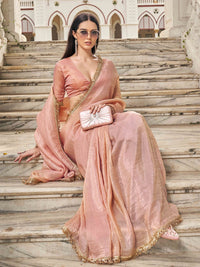 Tikhi Imli Sequinned Organza Saree