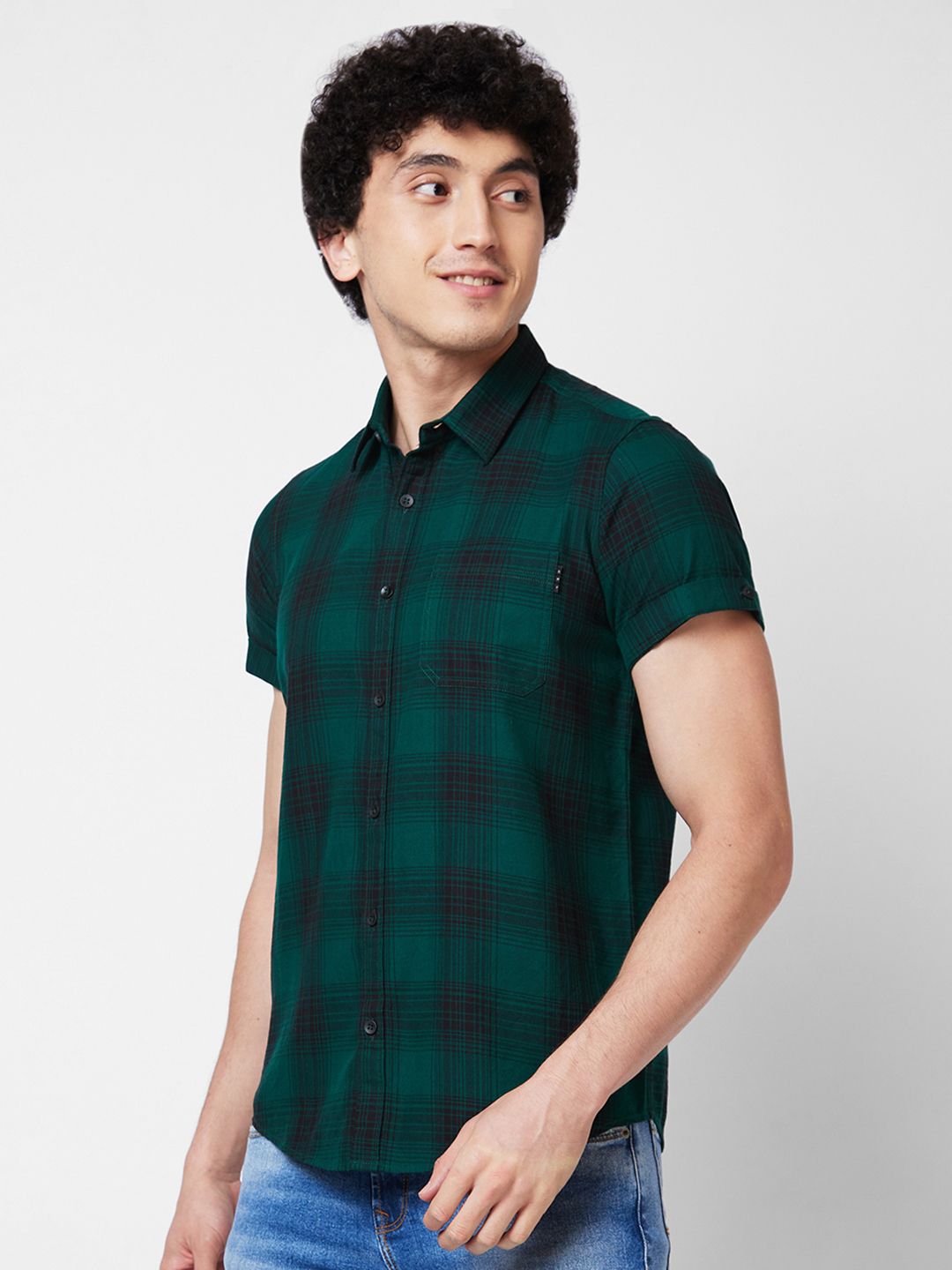 SPYKAR Tartan Checked Casual Shirt