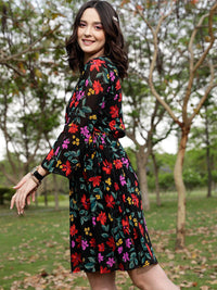 STREET 9 Floral Printed Fit & Flare Dress