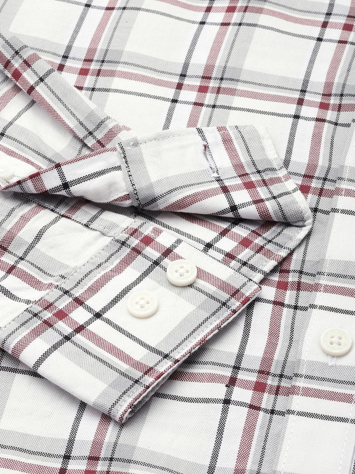 Being Human Slim Fit Opaque Pure Cotton Checked Casual Shirt