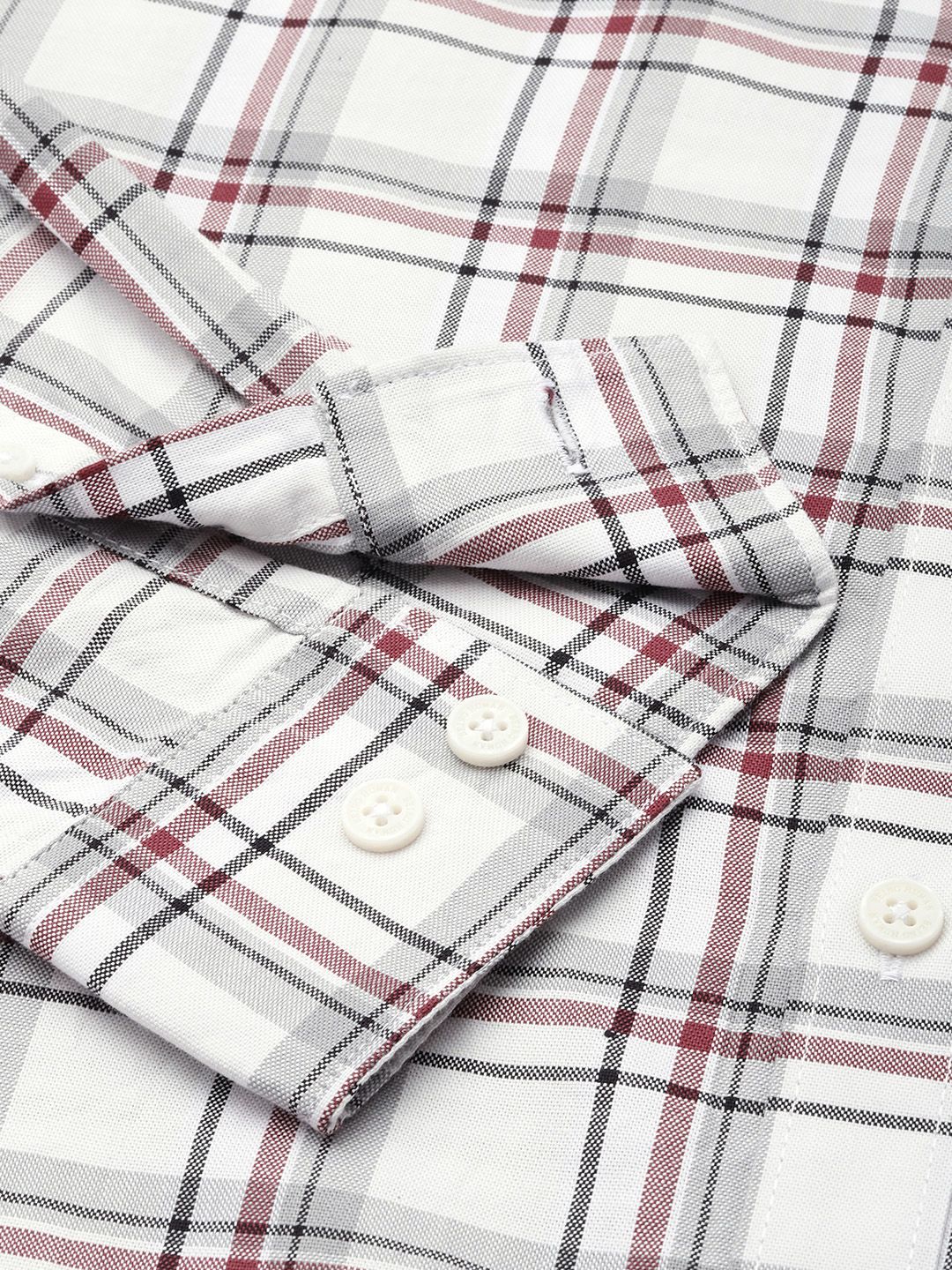 Being Human Slim Fit Opaque Pure Cotton Checked Casual Shirt