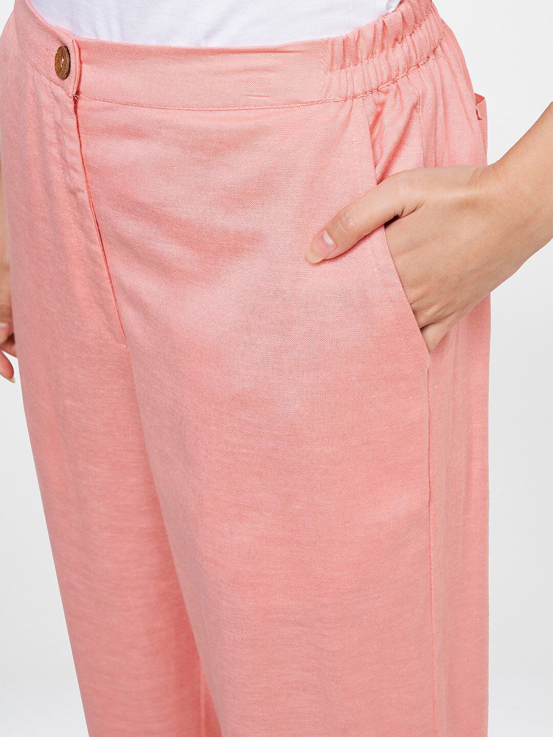 Global Desi Women Pink Straight Fit Trouser