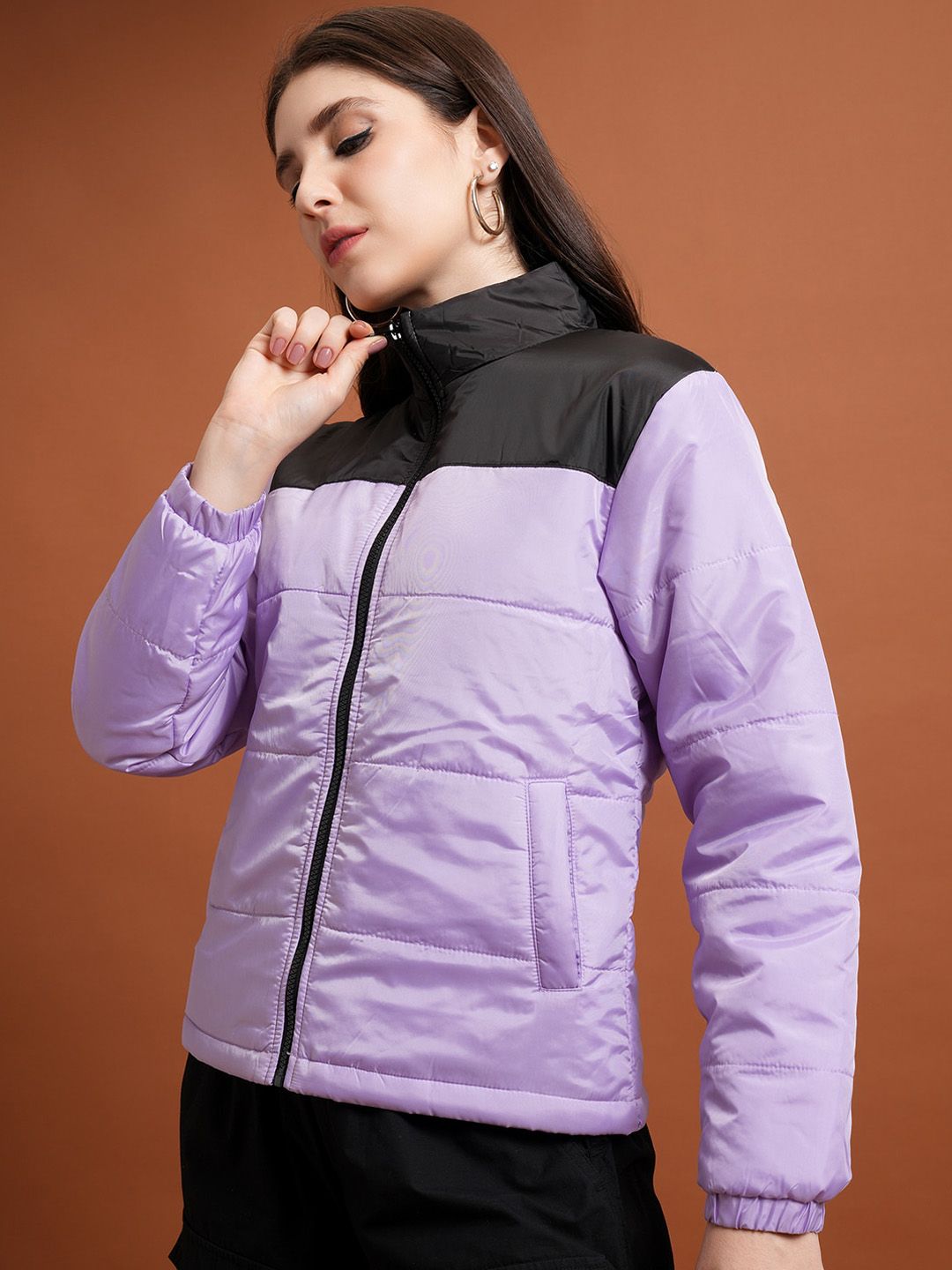 Tokyo Talkies Colourblocked Puffer Jacket