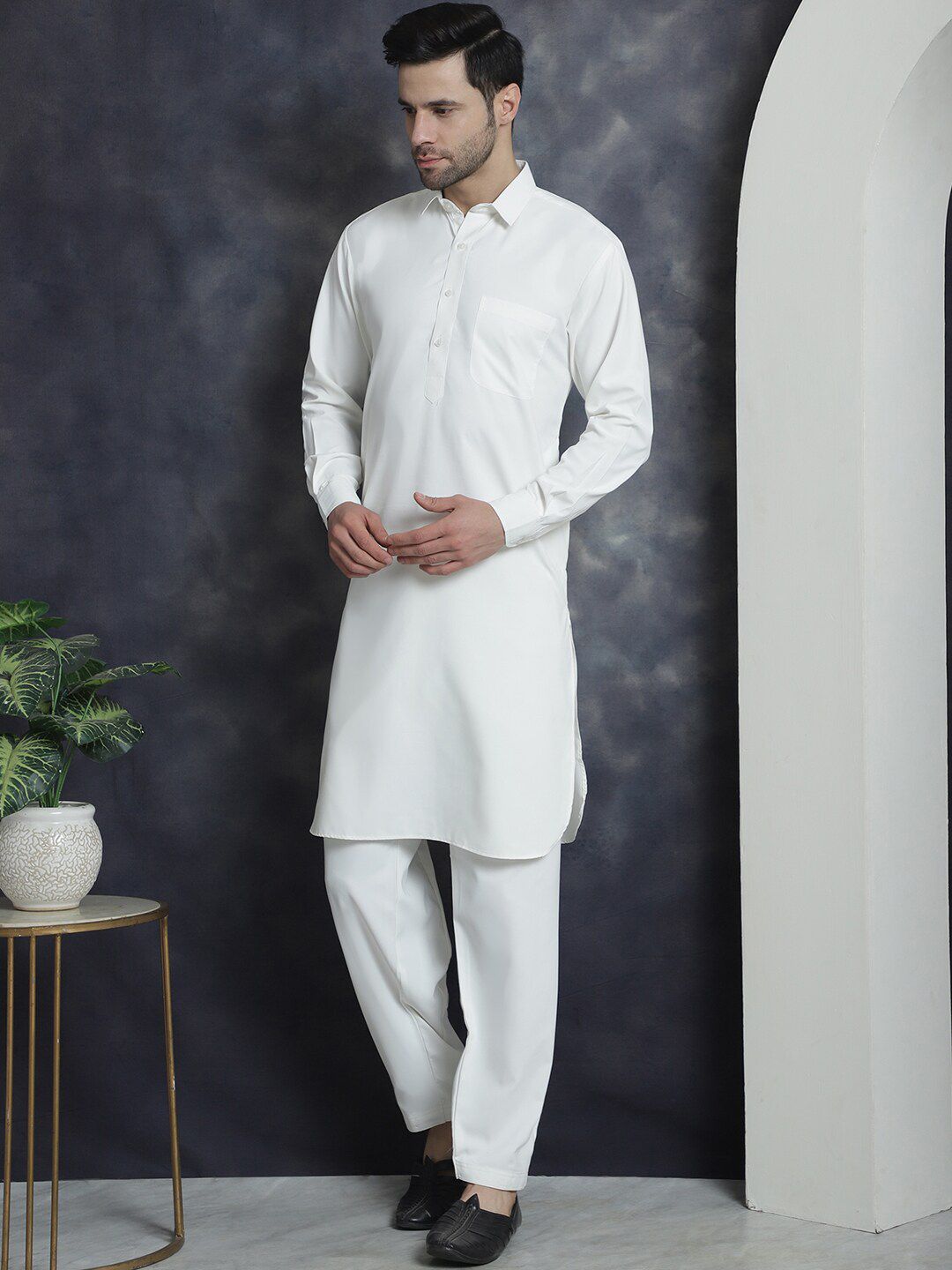 Jompers Regular Shirt Collar Kurta with Salwar