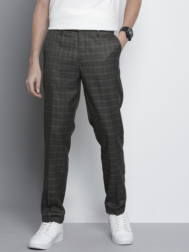 The Indian Garage Co Self Design Regular Fit Chinos Trousers