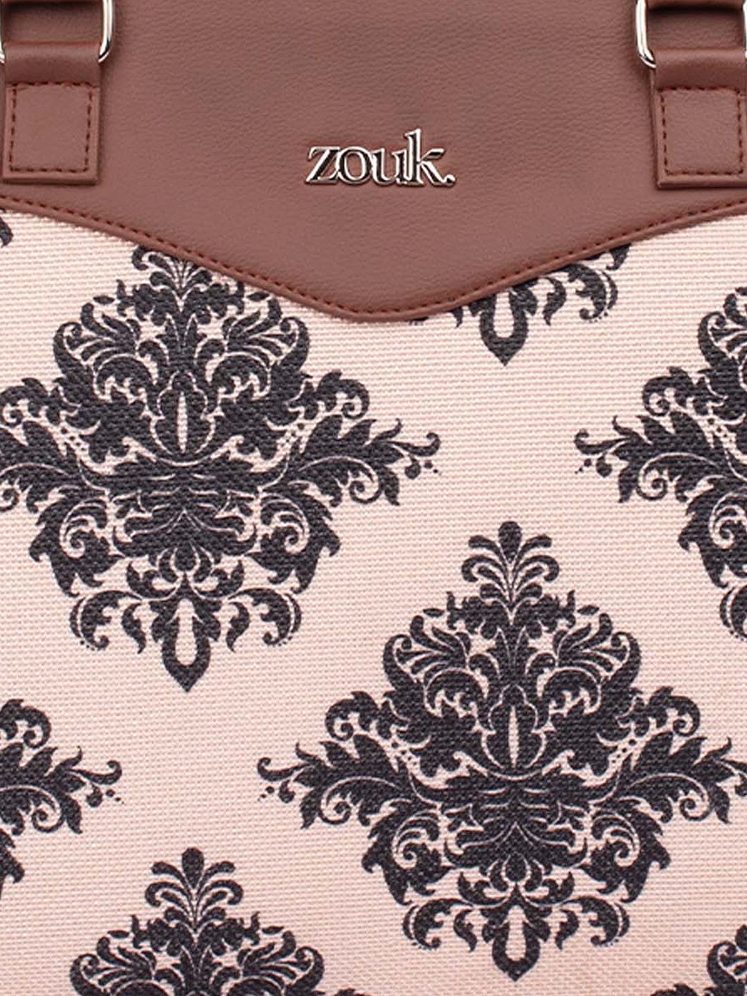 ZOUK Mughal Ethnic Motifs Printed Structured Shoulder Bag