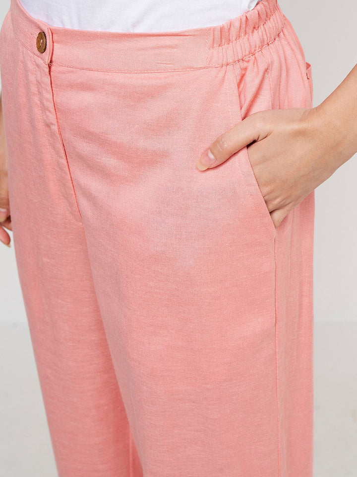 Global Desi Women Straight Fit Parallel Trousers