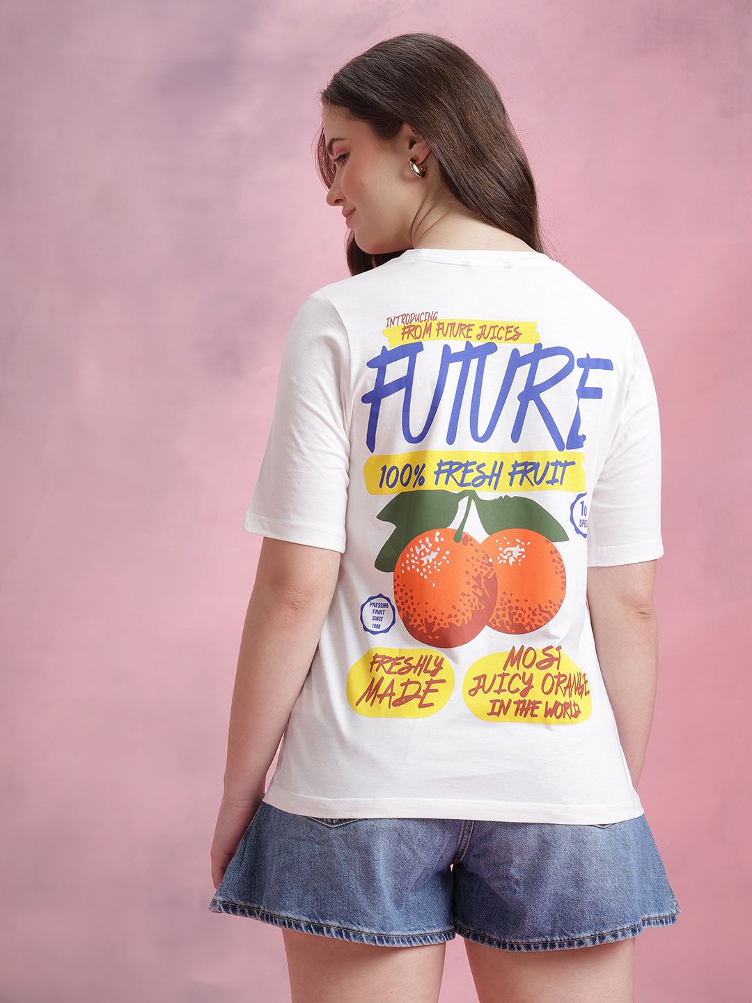 DressBerry Graphic Printed Pure Cotton T-shirt