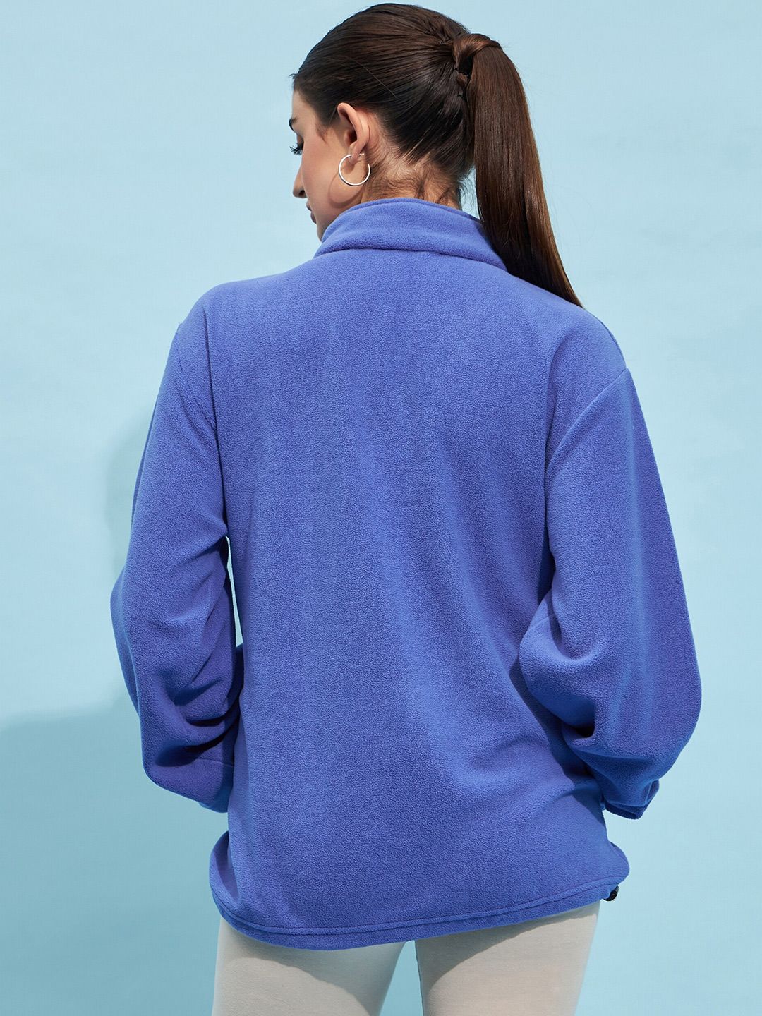 STREET 9 High Neck Crop Sweatshirt