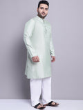 SOJANYA PLUS Plus Size Woven Design Kurta With Pyjamas & Nehru Jacket
