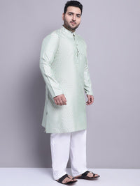 SOJANYA PLUS Plus Size Woven Design Kurta With Pyjamas & Nehru Jacket