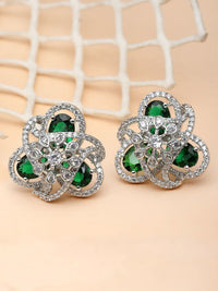 KARATCART Silver Plated Studs Earrings