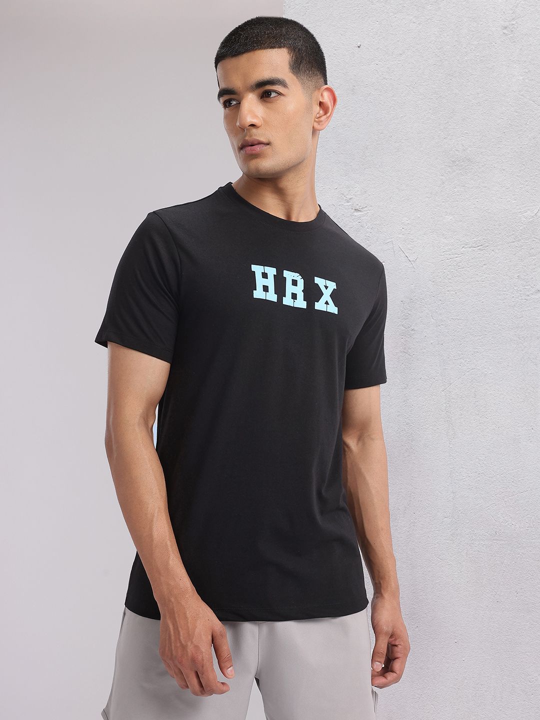HRX by Hrithik Roshan Brand Logo Printed Training T-shirt