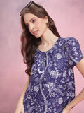 DressBerry Floral Print Gather Detail Puff Sleeve Top