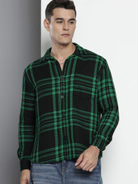 The Indian Garage Co. Relaxed Fit Opaque Checked Textured Casual Shirt