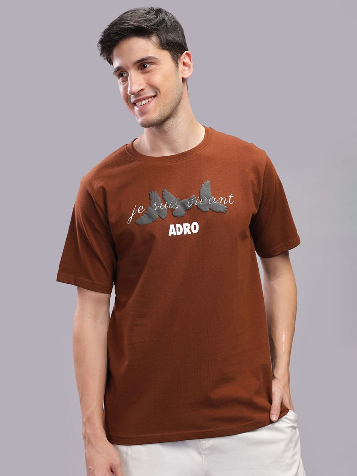 ADRO Men Varsity Printed T-shirt