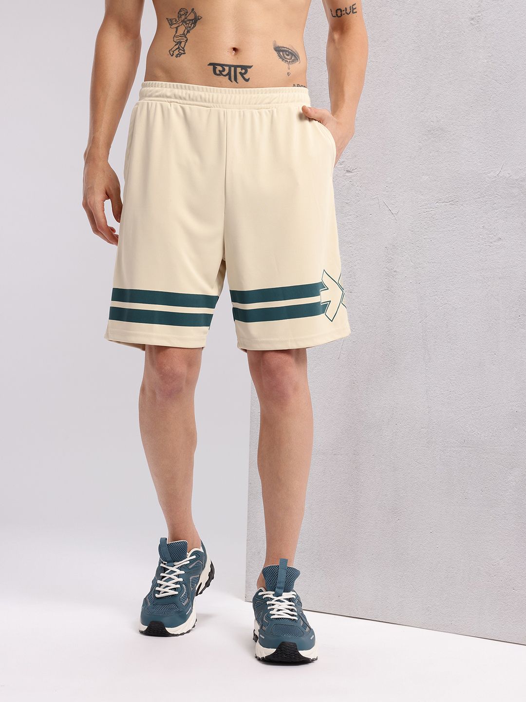 HRX by Hrithik Roshan Men Striped Training Shorts