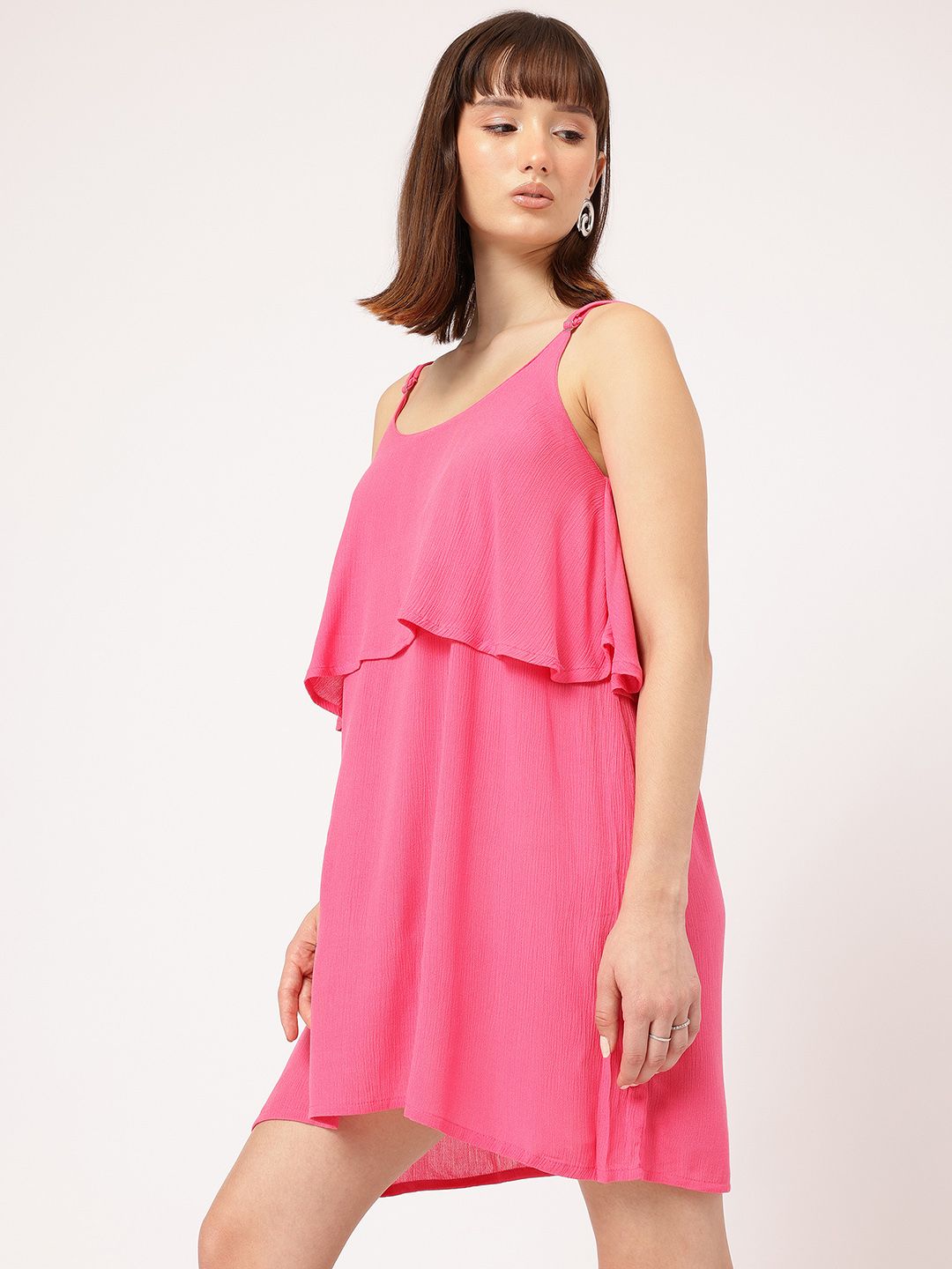 DressBerry Cute & Cuddly Shoulder Straps Layered A-Line Dress