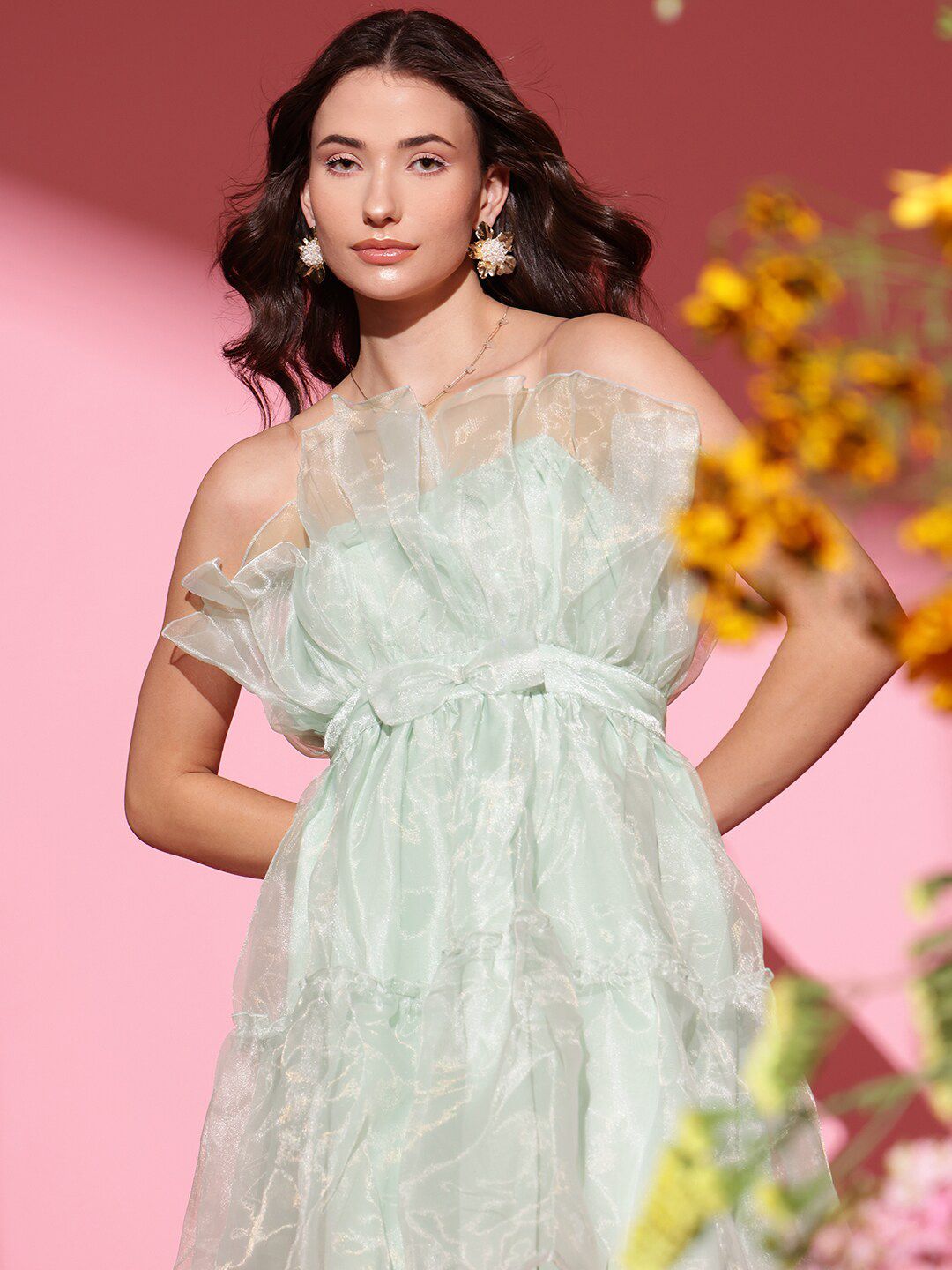 STREET 9 Strapless Sleeveless Fit & Flare Dress