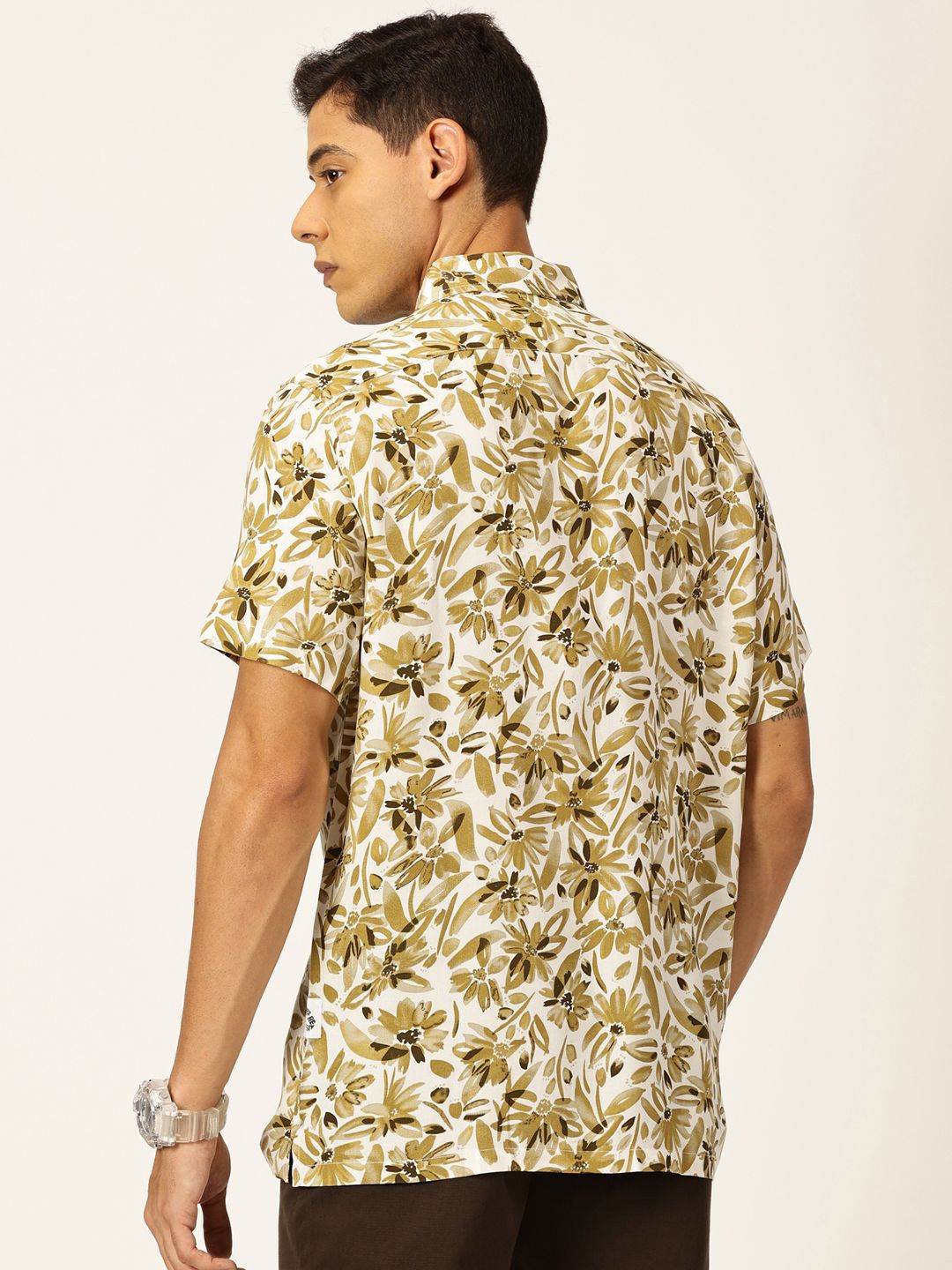 Thomas Scott Men Floral Printed Spread Collar Casual Shirt