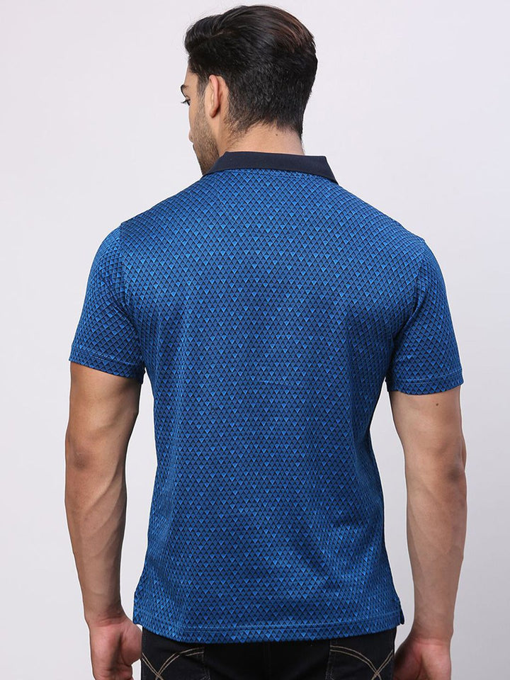 Park Avenue Men High Neck Pockets Slim Fit T-shirt