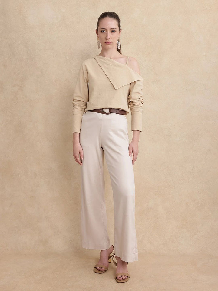 Rareism Nimlu Wanita Light Sand Top