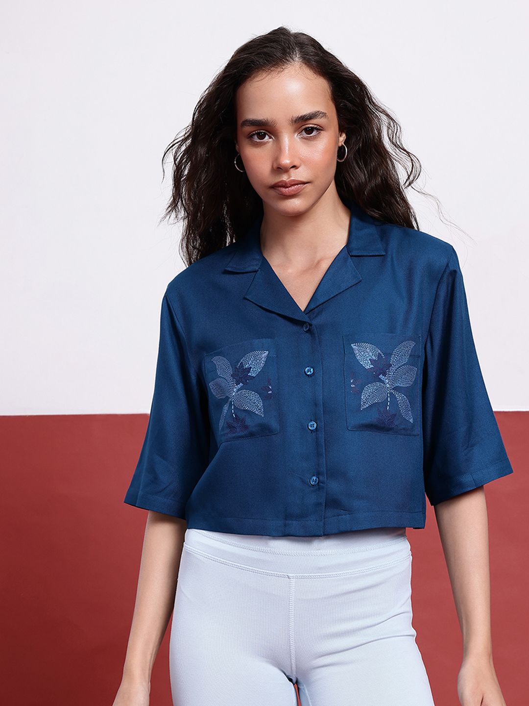 DressBerry Edgy Aesthetics Printed Pocket Shirt