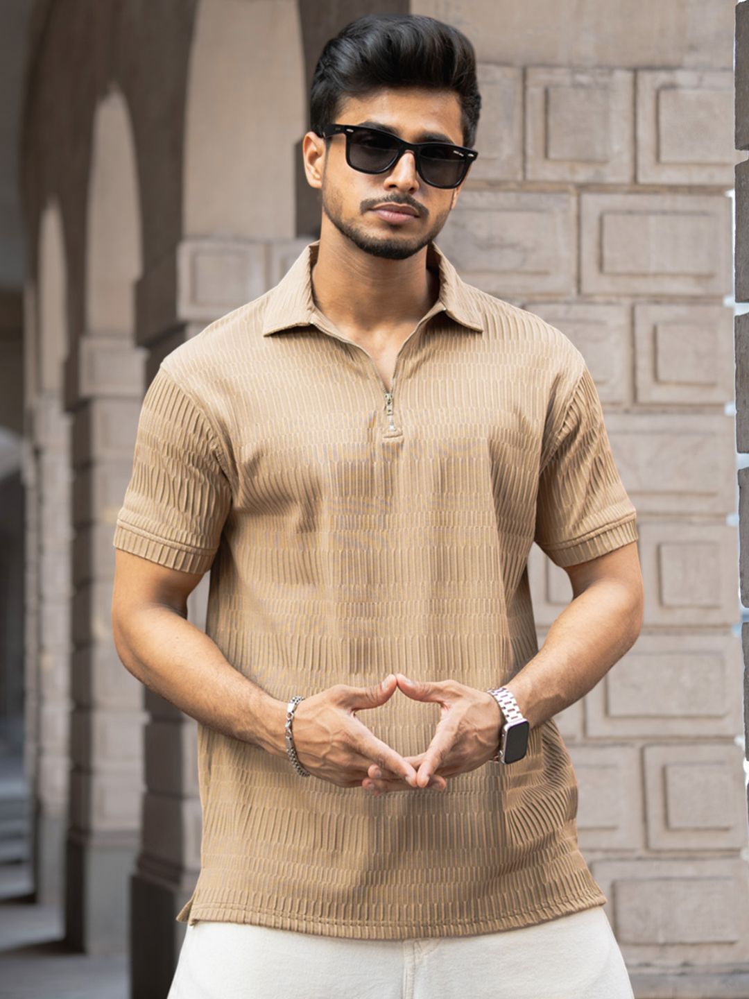 Powerlook Men Polo Collar T-shirt