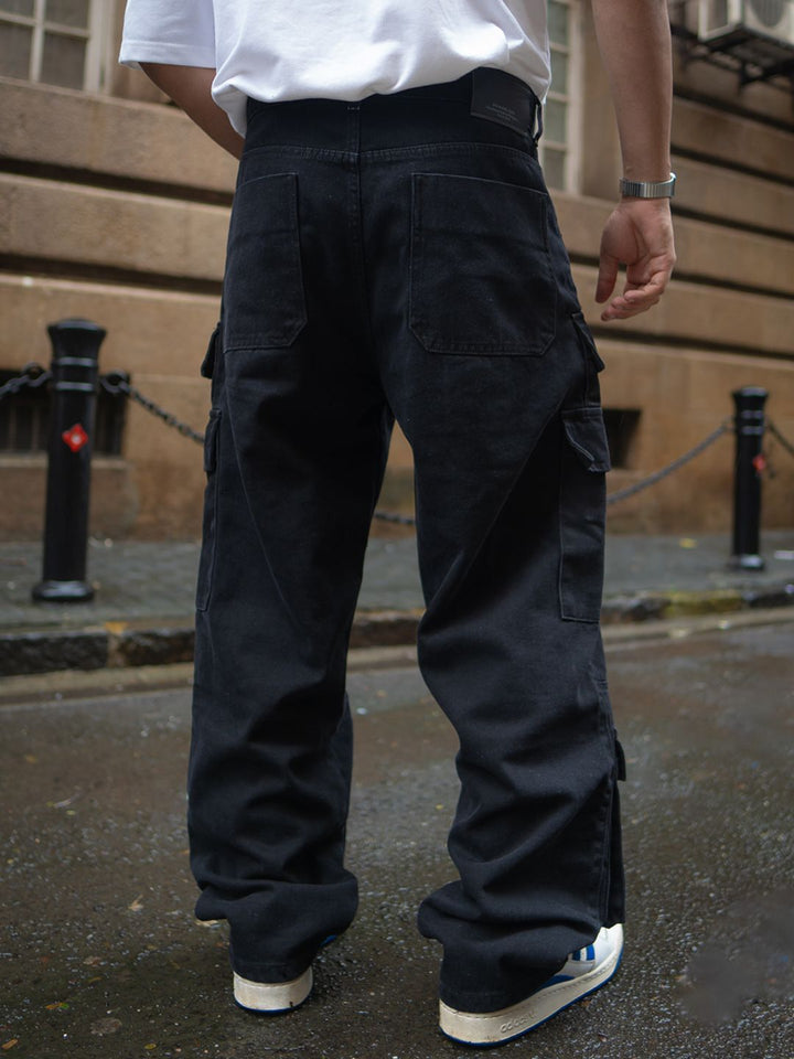 Powerlook Men Baggy Fit Denim Cargos