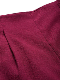 all about you Women Textured Pleated Tie-Up Detail Trousers