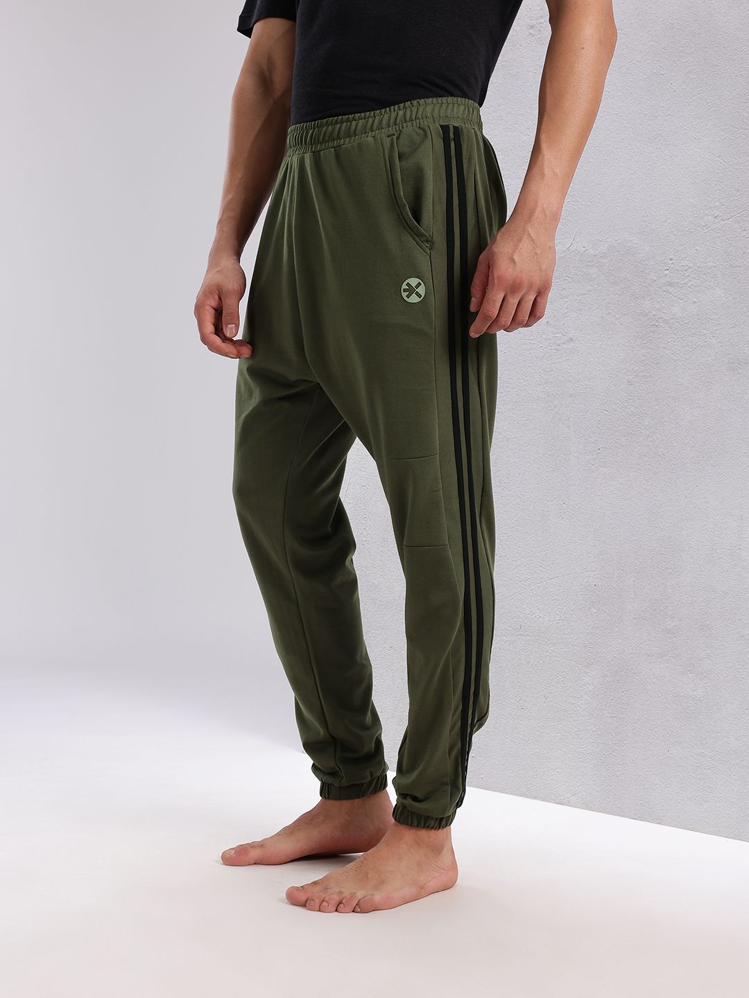 HRX by Hrithik Roshan Men Side Stripe Yoga Joggers