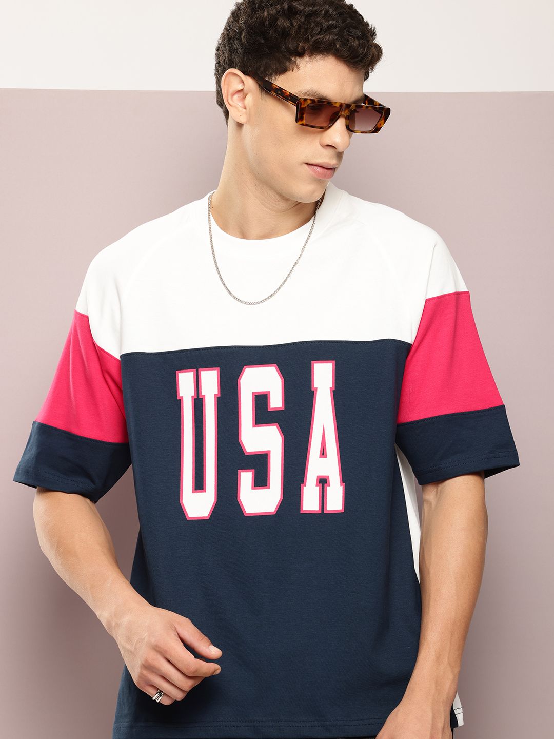 DILLINGER Men Typography Printed Oversized T-shirt