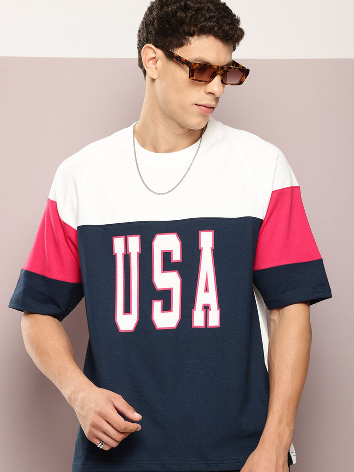 DILLINGER Men Typography Printed Oversized T-shirt