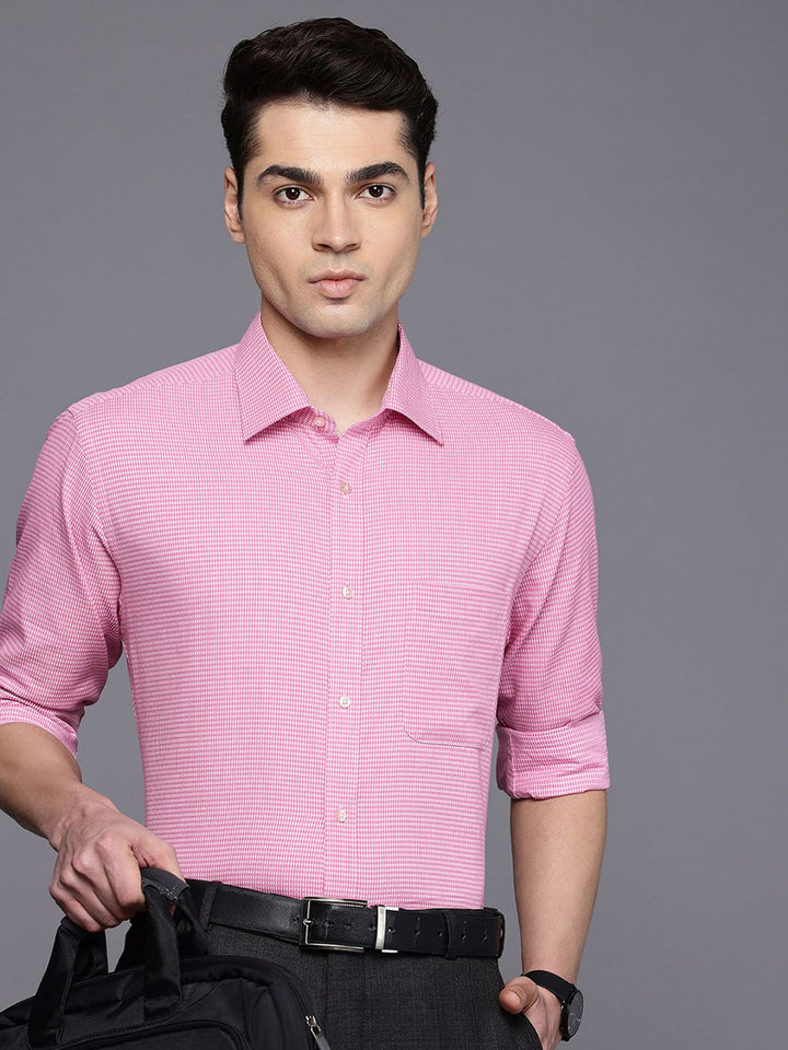 Raymond Pure Cotton Slim Fit Textured Formal Shirt
